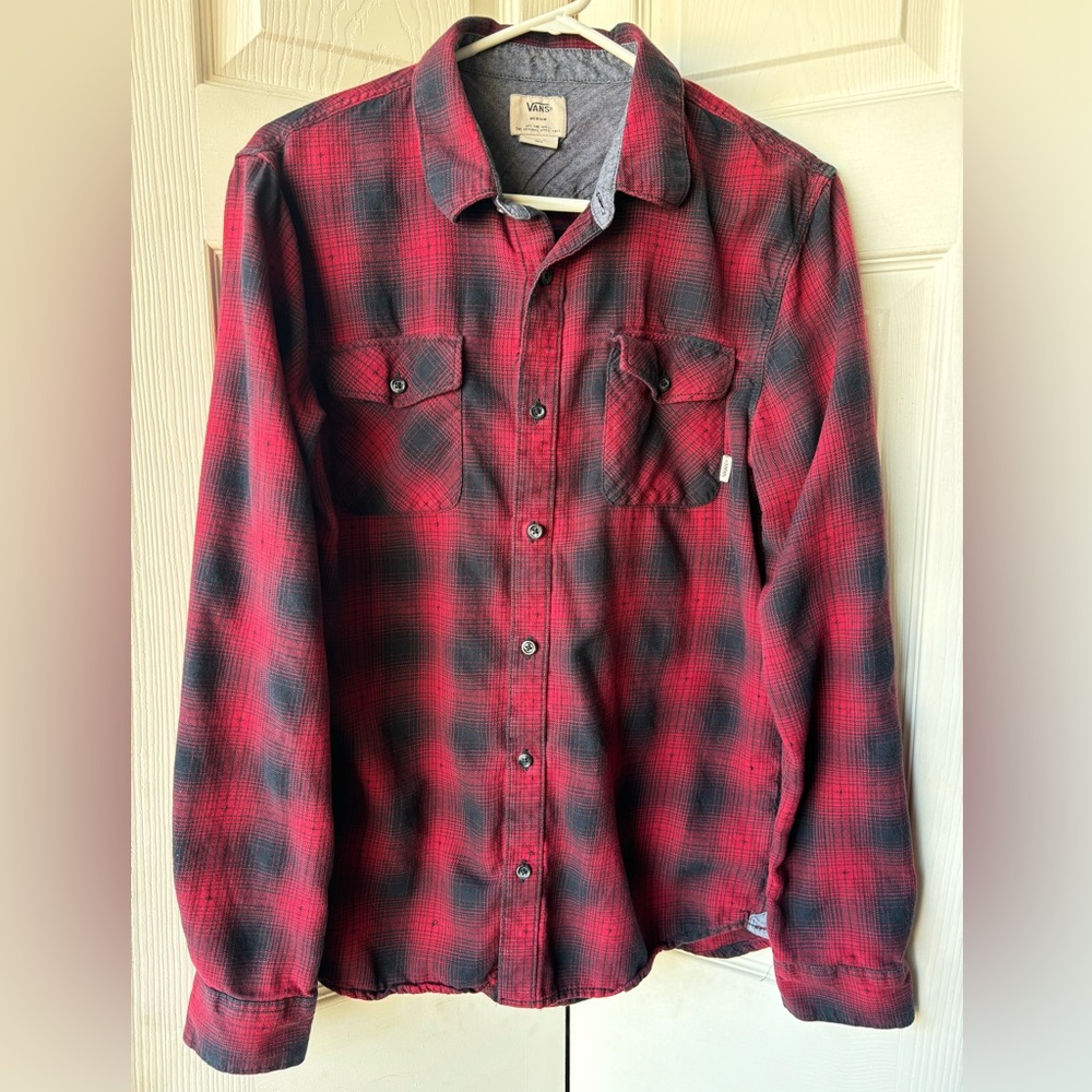 Vans Off The Wall long sleeve flannel shirt men’s size medium